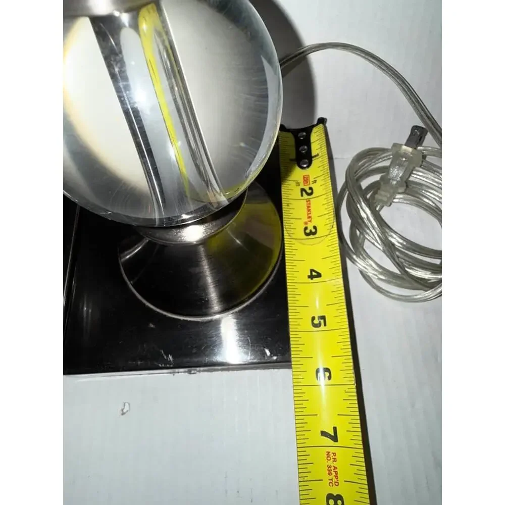 Vintage Art Deco Lamp, Clear Glass 3 Ball Lamp, Boho Table Lamp